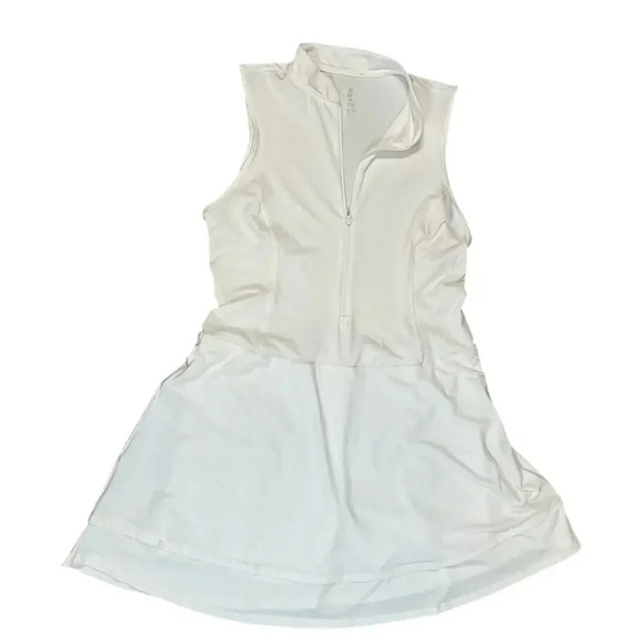 Apana Golf/Tennis Dress NWT White Scort With Pockets Zip Down at Chest Size XL - Picture 6 of 16